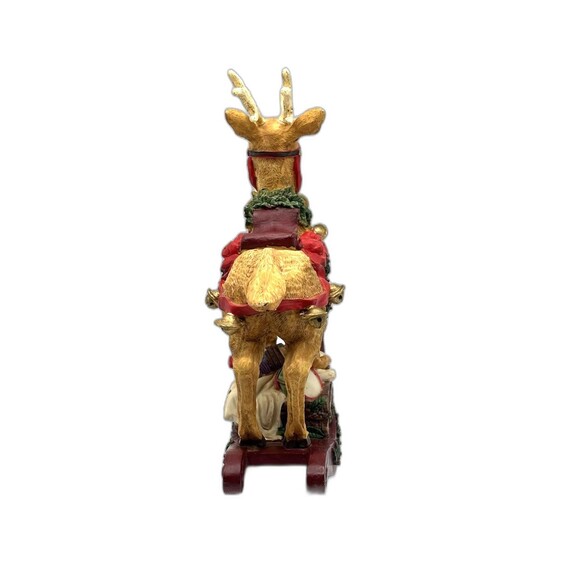 Vintage Hand Painted Christmas Musical Rocking Reindeer Plays Jungle Bells - Picture 8 of 13